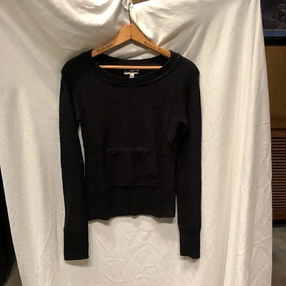 Aeropostale Sweater Crew Neck Black Small